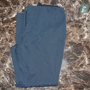 Alfani Women's 18 Navy Geometric Design Slim Leg Comfort Waist Casual Pants